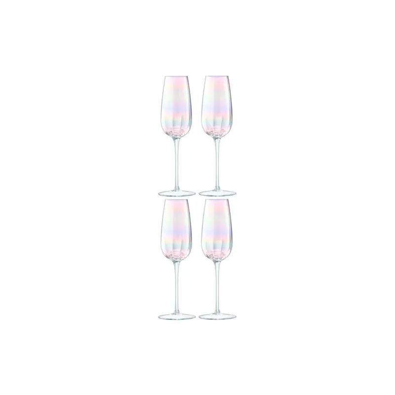 Moderne Håndmalet Pearl Champagneglas Sæt – 4 Stk. – 250 Ml.
