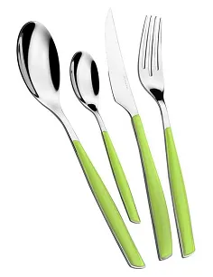 Bugatti Retro Design Glamour Bestiksæt – 24 Dele - Æblegrøn