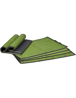 Bambus Dækkeserviet Sæt - 6 Stk. - Flere Farver