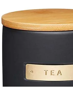 Stentøjs Tedåse Inkl. Lufttæt Låg - 1 Liter - Sort 2