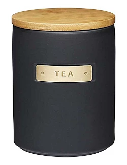 Stentøjs Tedåse Inkl. Lufttæt Låg - 1 Liter - Sort