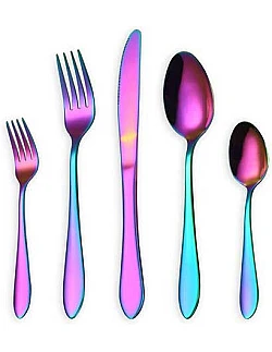 Titanland Rainbow Bestiksæt – 30 Dele/6 Pers. – 18/10 Rustfrit Stål