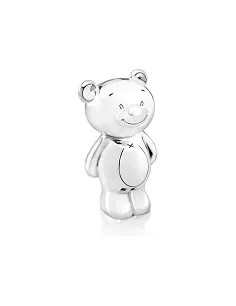 Skinnende Bamsebjørn Sparedåse - Sølv