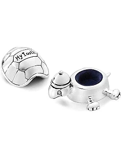 Bedårende Dåbsgave Skildpadde Sæt - 2 Dele - Sølv