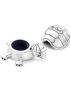 Bedårende Dåbsgave Skildpadde Sæt - 2 Dele - Sølv