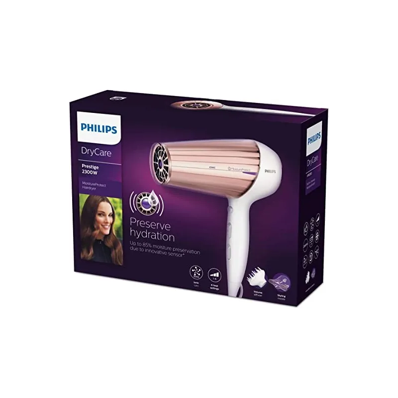Philips DryCare Prestige HP8280/00 Hårtørre Inkl. Volumendiffusor & Stylingdyse