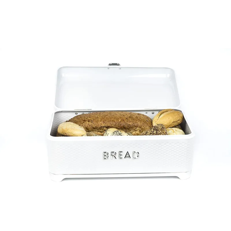 Moderne Design Stål Brødkasse - Hvid