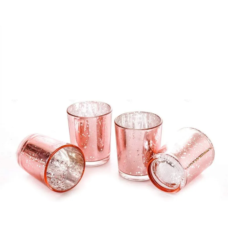 Dekorative Romance Fyrfadslys Glas – 12 Stk. - Lyserød