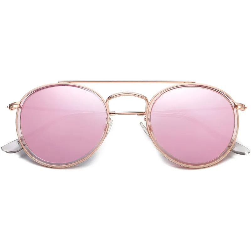 Love Retro Dame Solbriller – Rosa Guld
